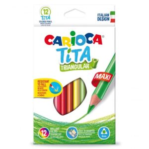 Carioca farveblyanter trekantede MAXI - 4 mm. pakke med 12 stk.