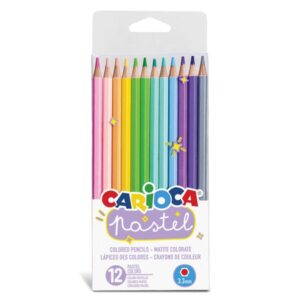 Carioca farveblyanter pastel - 3,3 mm. spids i pakke med 12 stk.