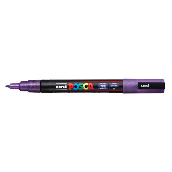 Posca pc-3m sparkling violet - glimmer violet Posca pc-1mr