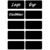 Tavlefolie labels firkantet - Tavlefolie og stickers til glas og krukker