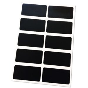 Tavlefolie labelss firkantet - Tavlefolie og stickers til glas og krukker