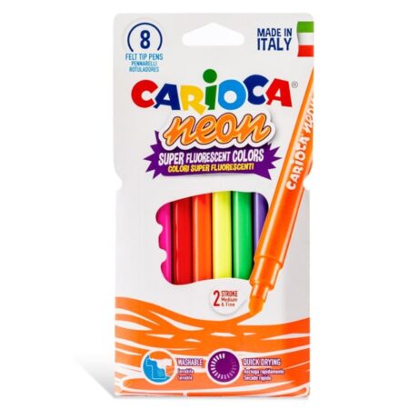 Carioca neon tuscher til børn i pakke med 8 stk.