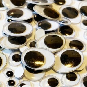 Rulleøje ovale i sort og hvid - Stort udvalg af hobbymaterialer til DIY og hobby