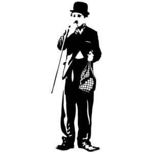 Wallsticker Charlie Chaplin - Stort udvalg af store wallstickers hos Onkel David