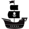 Wallsticker piratskib - Stort udvalg af pirat wallstickers hos Onkel David