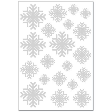 Stickers snefnug i frosted folie til dekoration af vinduer og glasoverflader