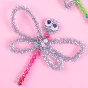 Chenille glitter sølv - Hobby til børn