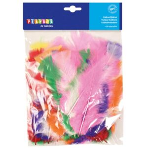 Fjer blandede farver - Hobby til børn