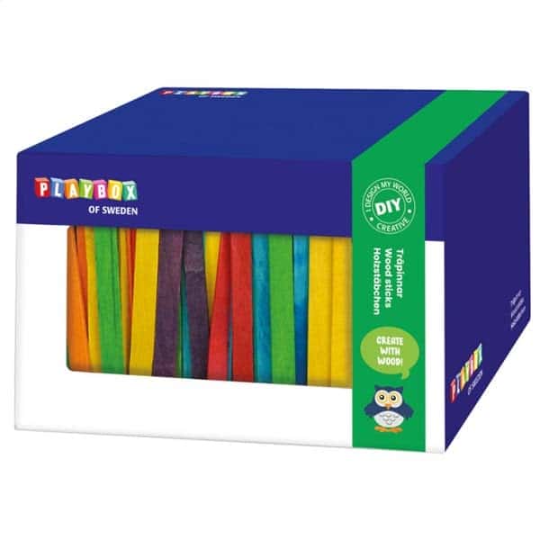 Hobby ispinde farvede – boks med 1000 stk.