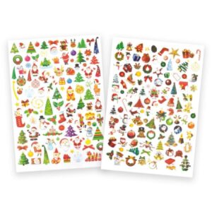 Juleklistermærker i børnevenligt design